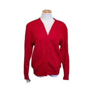 Vintage Club Classic Angora Rabbit and Lambswool Sweater Women's Large